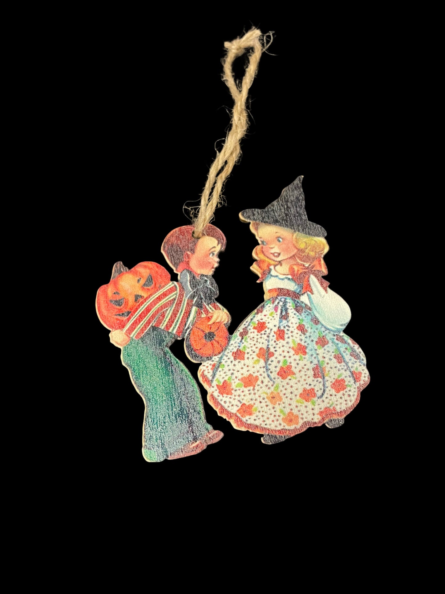 Vintage Halloween Wooden Ornaments