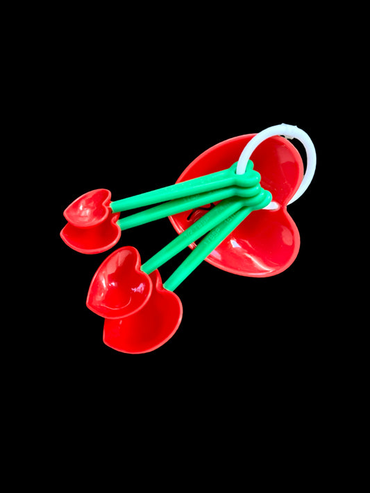 5pc Cherry Heart Measuring Spoons