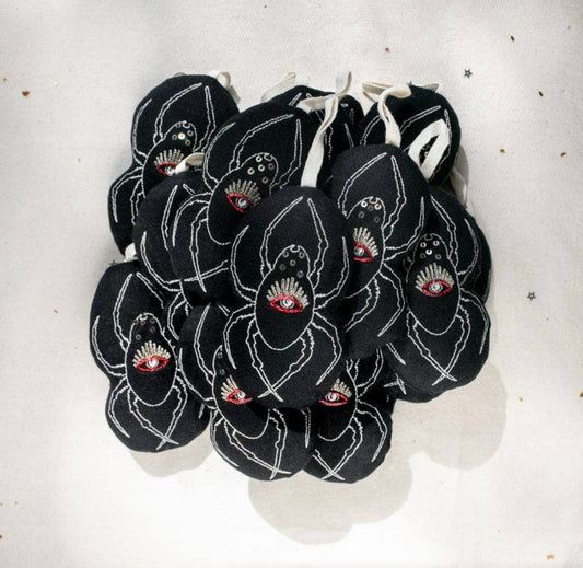 Hourglass Spiders Cotton & Lavender Filled Ornaments