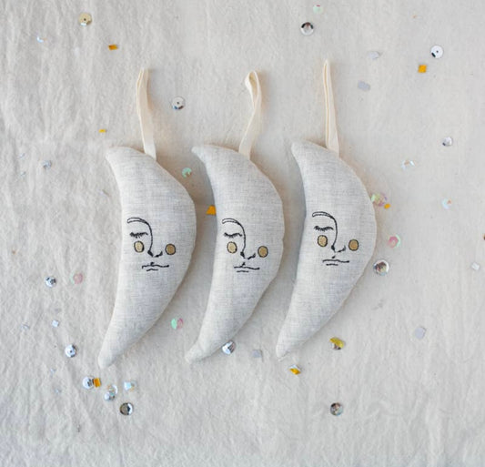 Moon Man Cotton & Lavender Filled Ornaments
