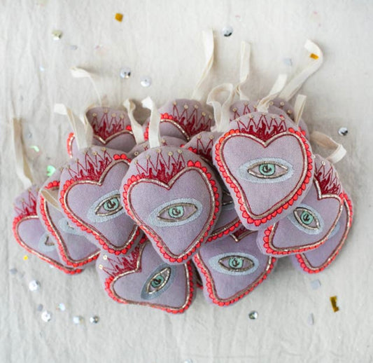Sacred Heart cotton & Lavender Filled Ornaments