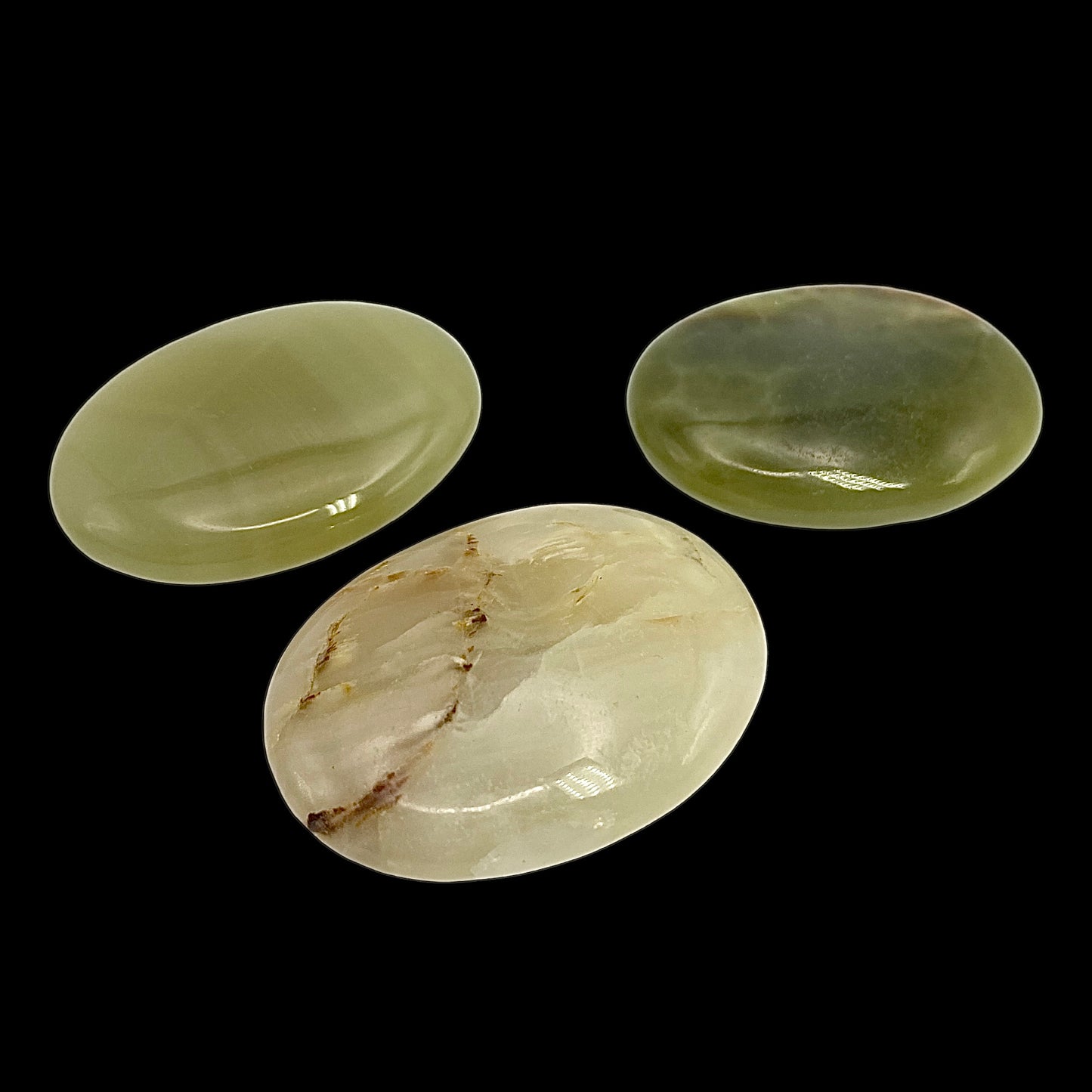 Green Onyx Palm Stone