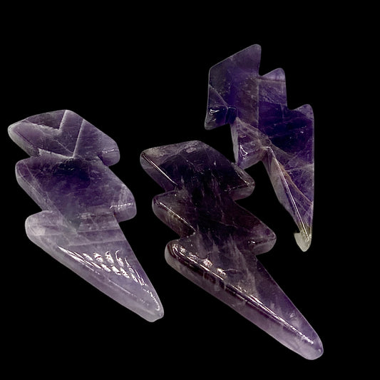 Amethyst Lightening Bolts Stones