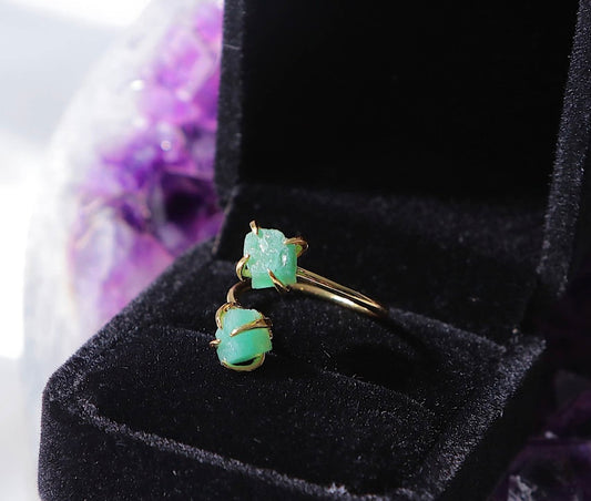 Double The Attention Ring Amazonite Ring