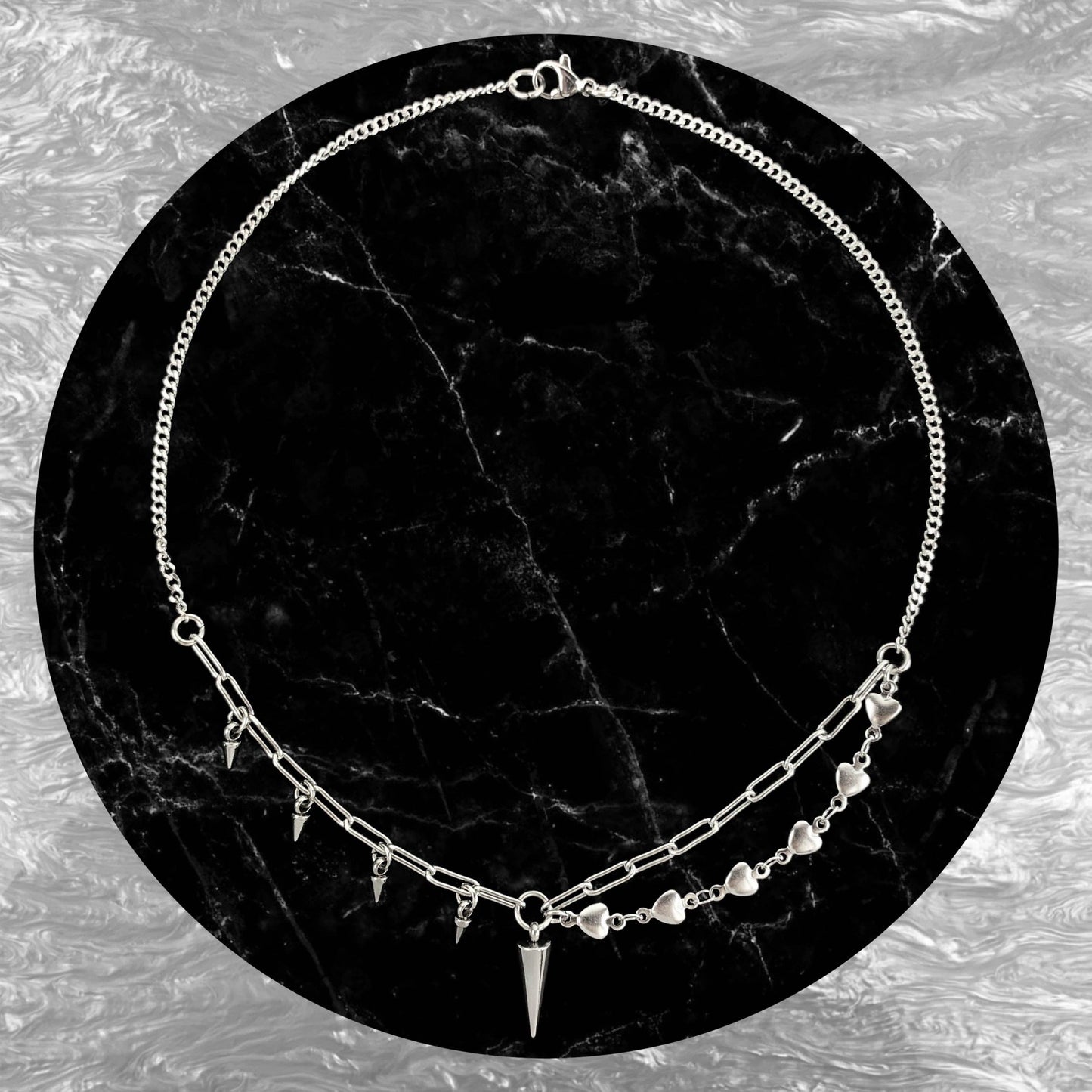 While Odin Sleeps - Dolorem Necklace - 16" / Steel