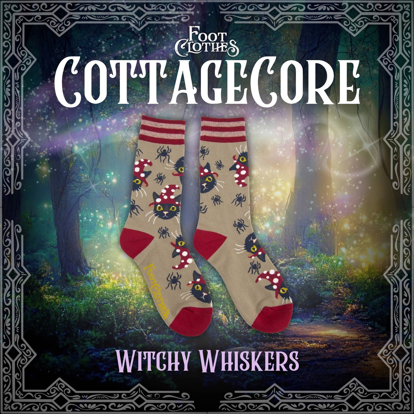 Witchy Whiskers Crew Socks