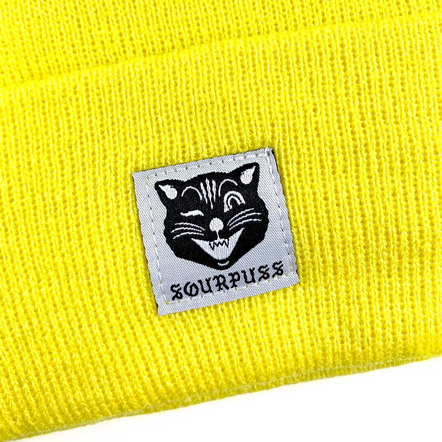 Sourpuss - SOURPUSS JINX CAT KNIT HAT HI VIS YLW - Default