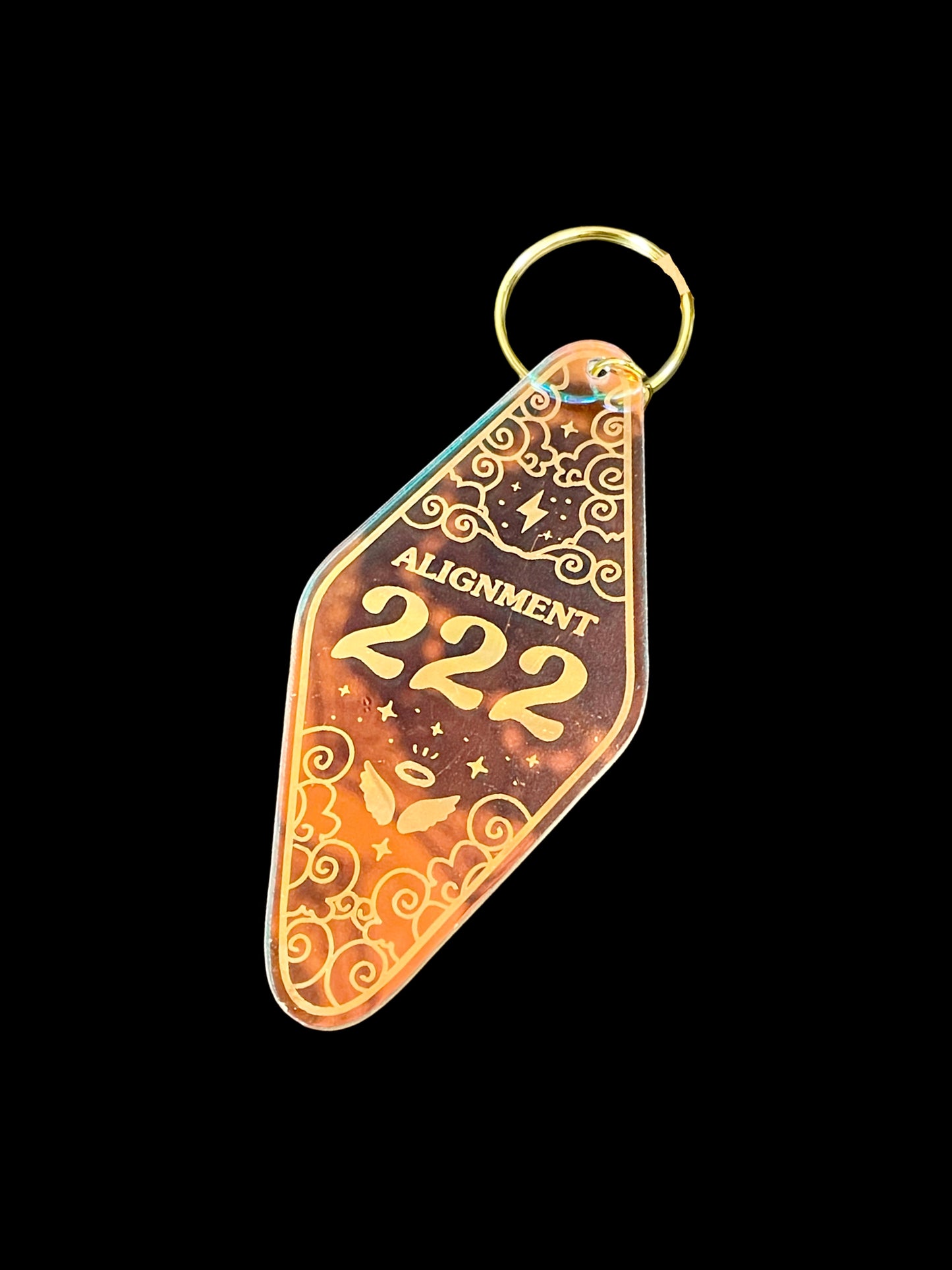 Angel Number Holographic Keychain