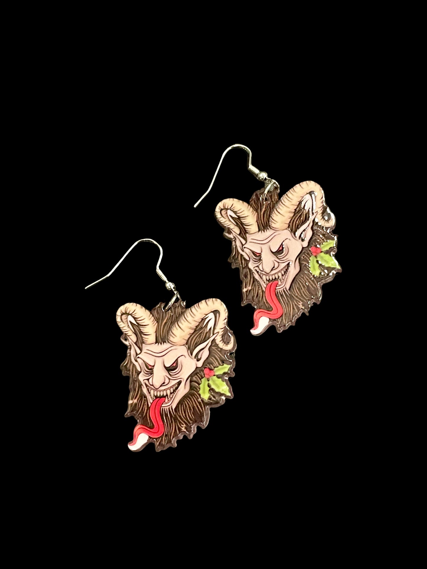 Krampus Holiday Earrings