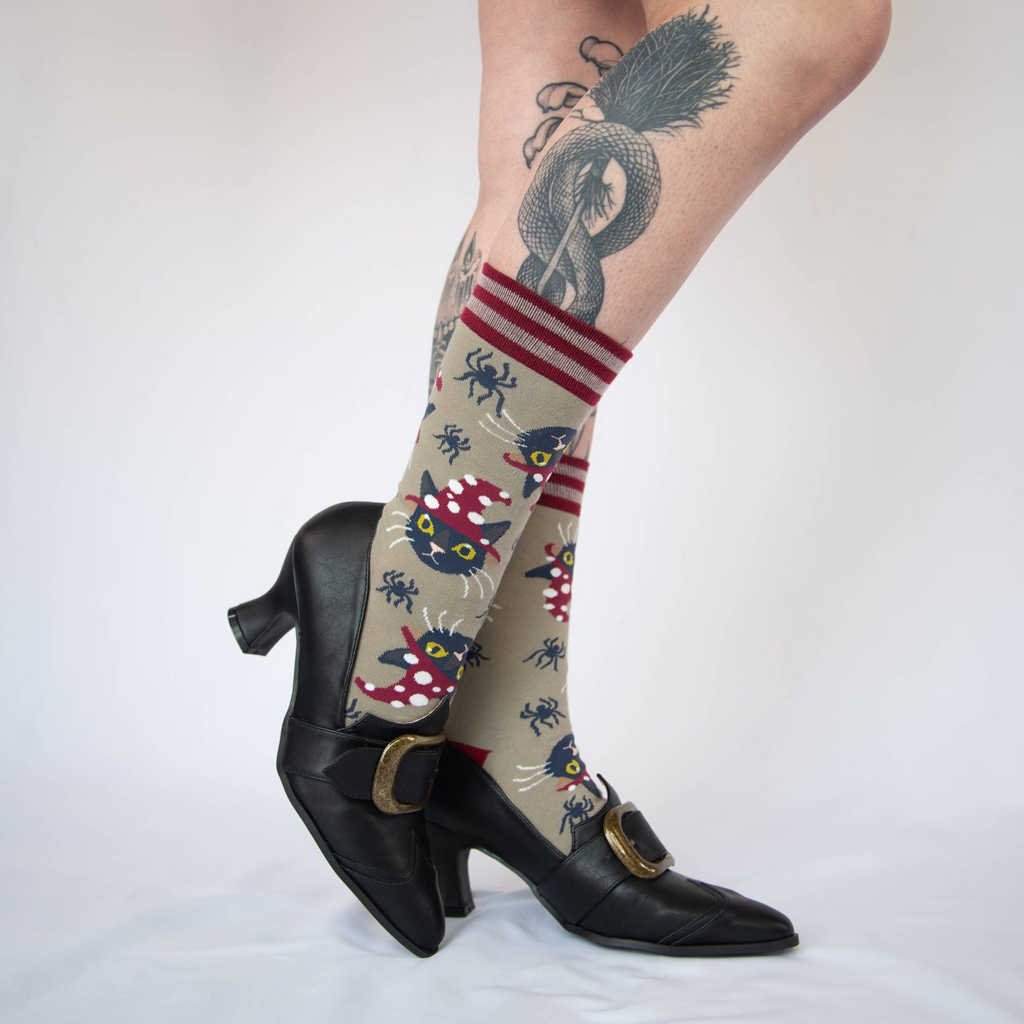 Witchy Whiskers Crew Socks