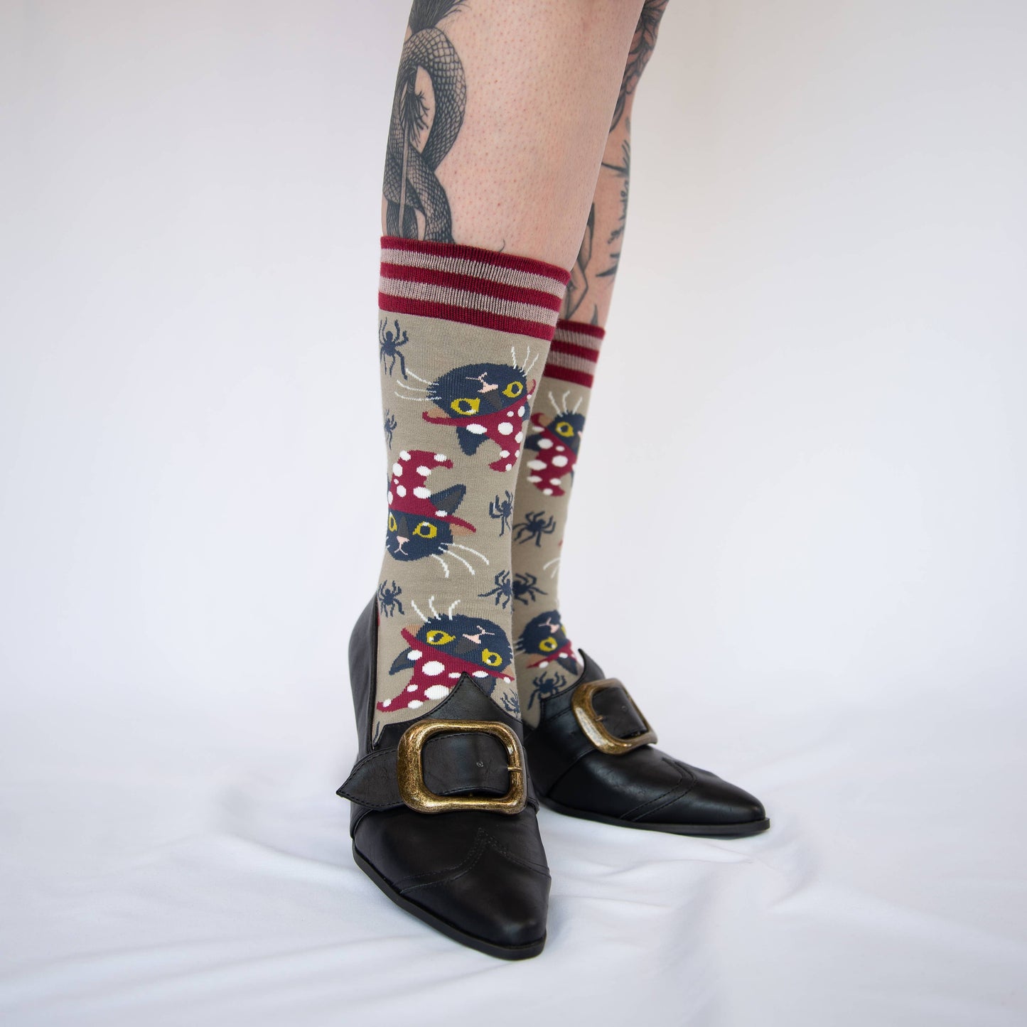 Witchy Whiskers Crew Socks