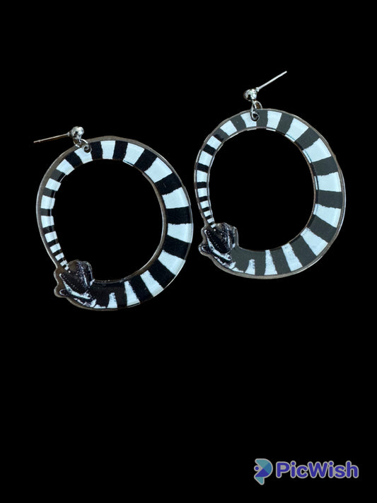 Beetlejuice Sandworm Dangle Earrings