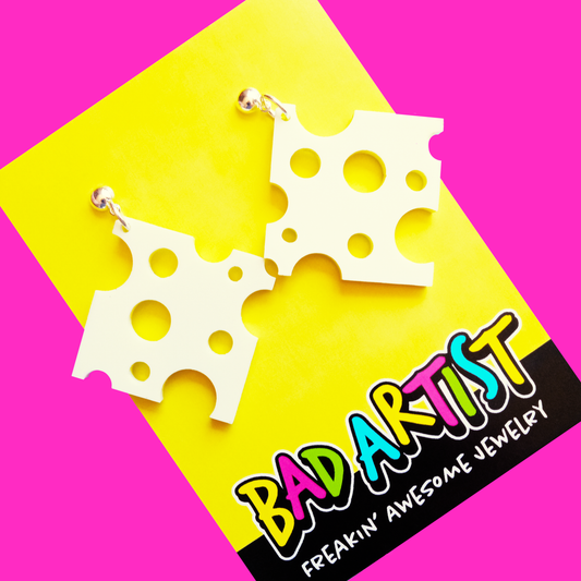 Swiss Cheese Acrylic Dangle Earrings