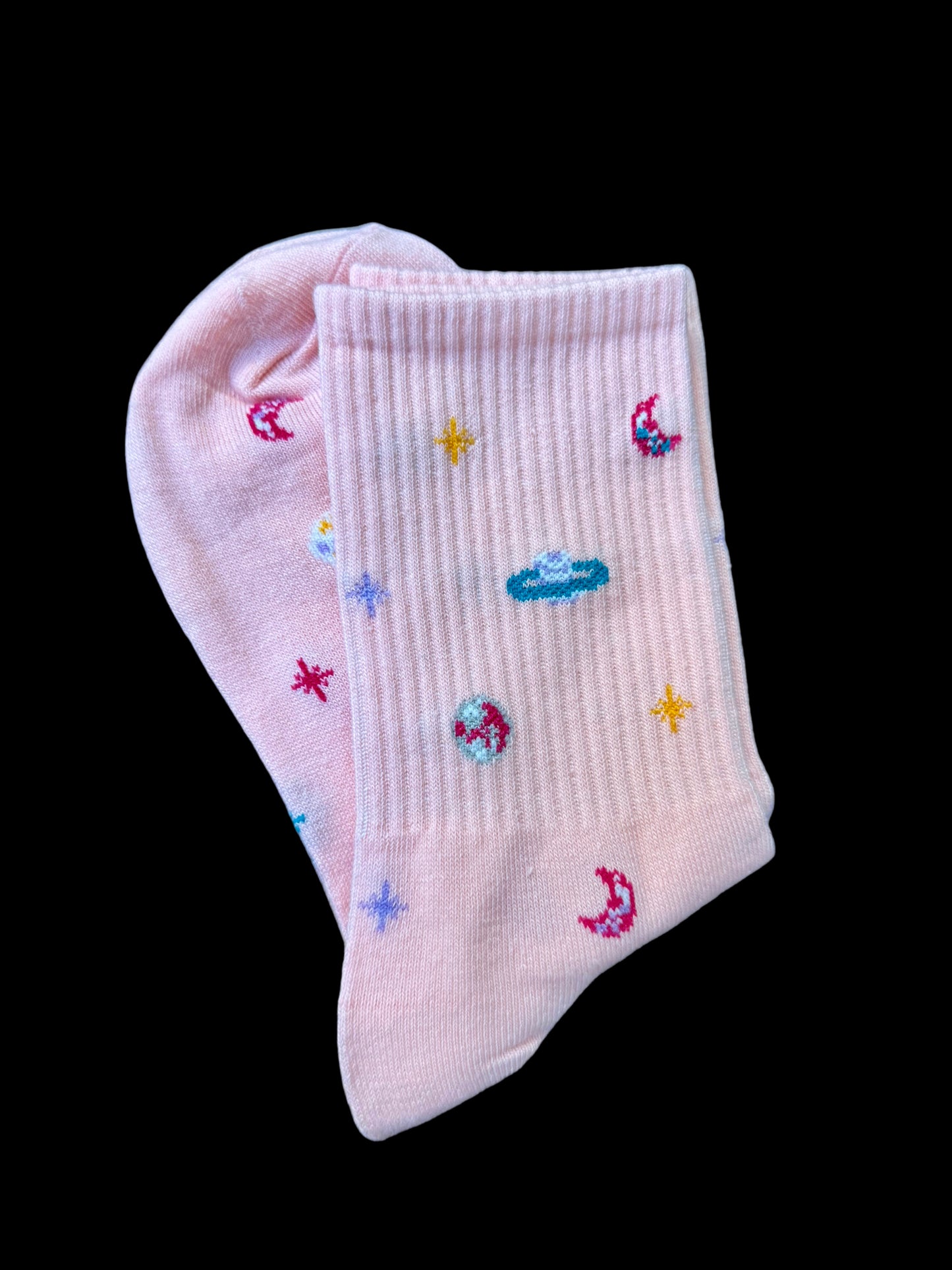 Pink Planet Socks