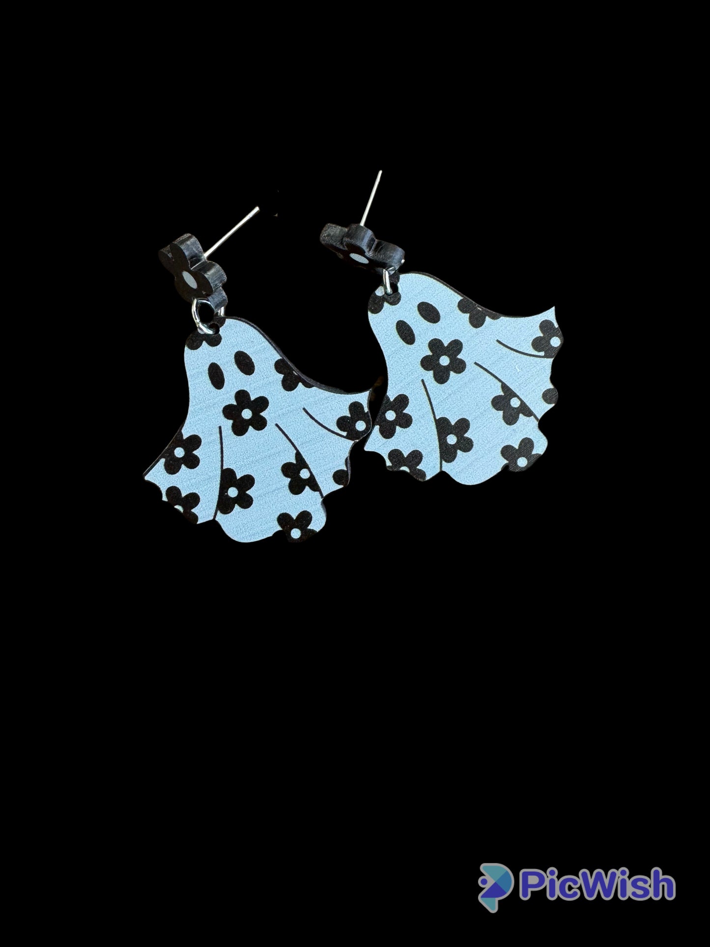 Flower Ghost Dangle Earrings