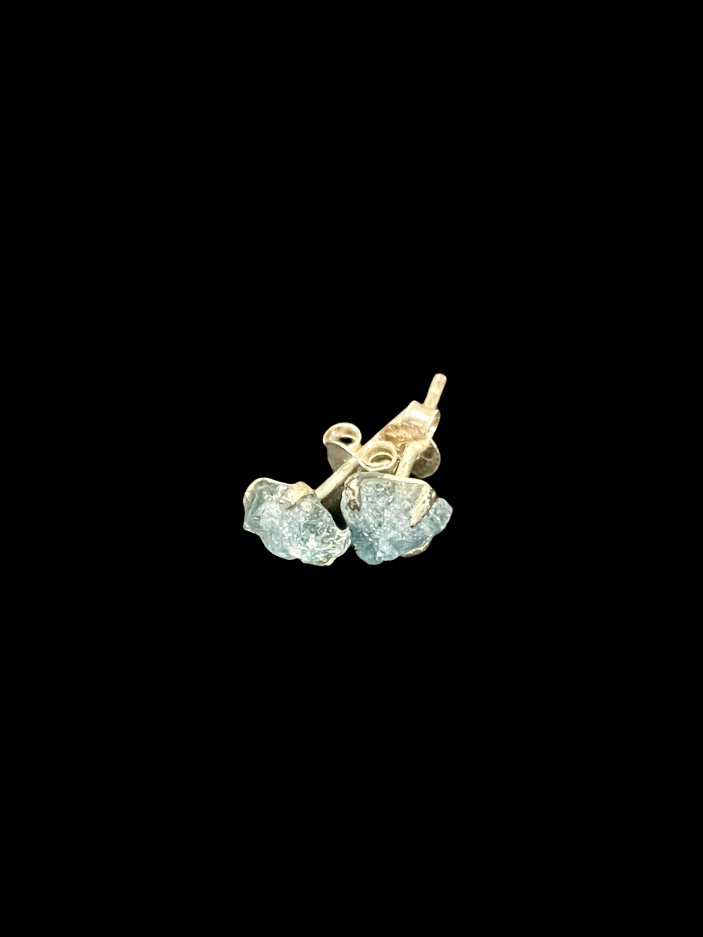 Aquamarine Gemstone Studs