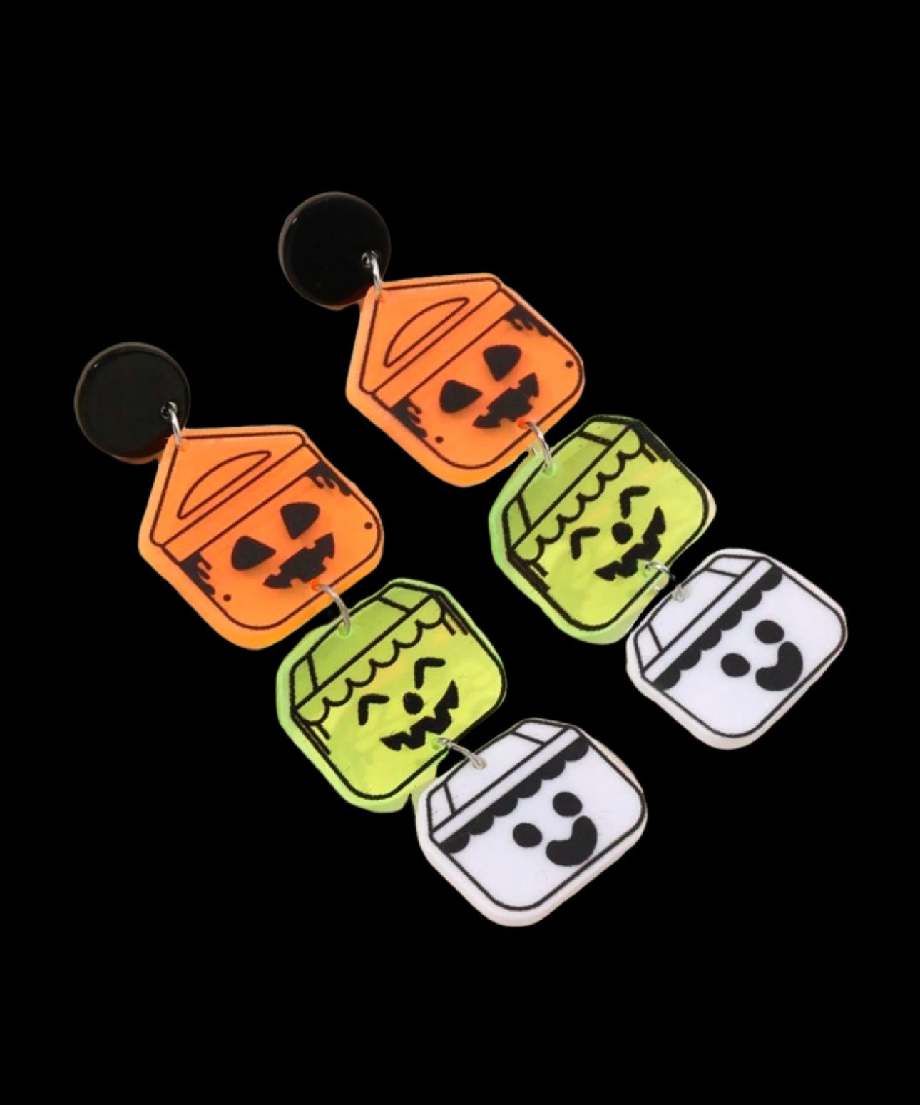 Halloween Happy Meal Dangle Earrings