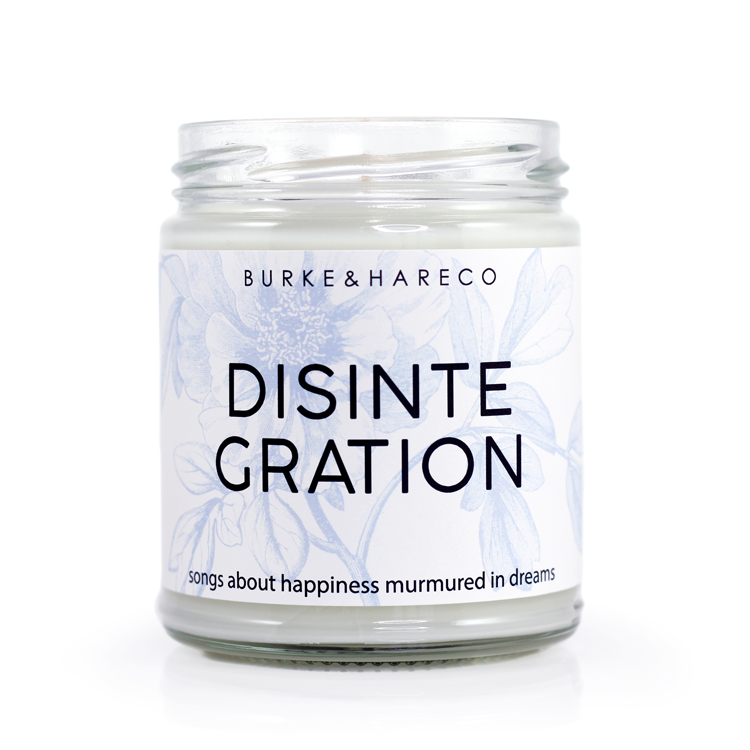 Burke & Hare Co - Scented Candle - Disintegration - 9 oz in a glass jar with lid