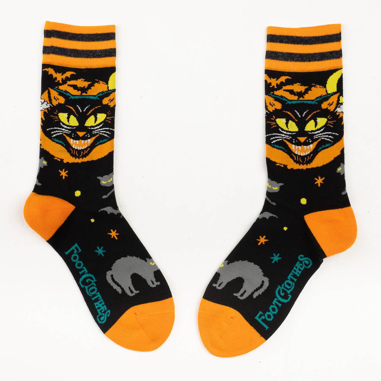 Vintage Black Cat Crew Socks