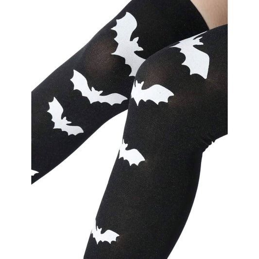 Bat Print Over the Knee Tights