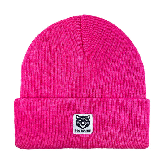 Sourpuss - SOURPUSS JINX CAT KNIT HAT HI VIS PINK - Default