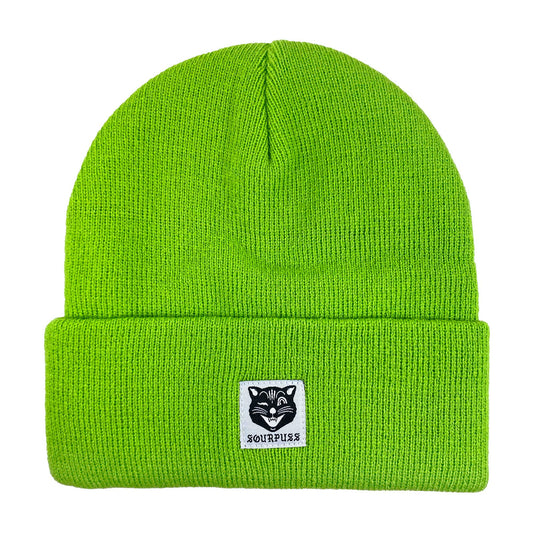 Sourpuss - SOURPUSS JINX CAT KNIT HAT HI VIS GREEN - Default