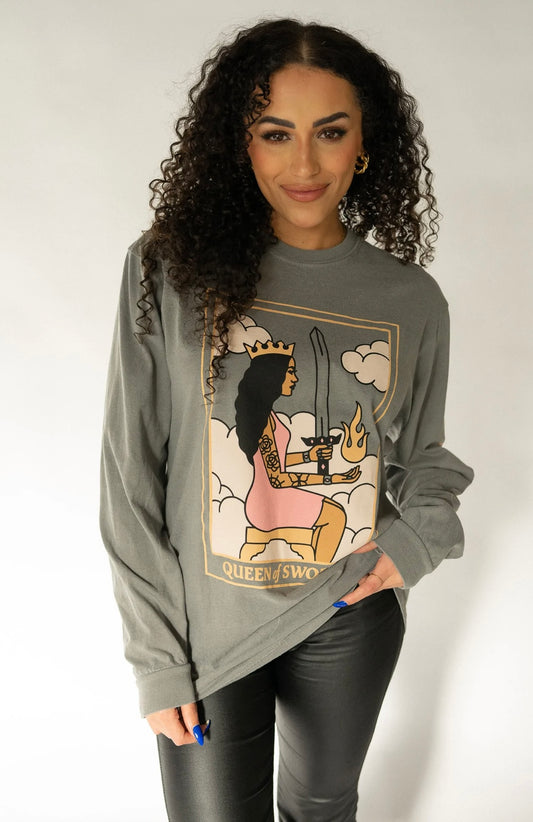 Queen of Swords Long Sleeve T-Shirt