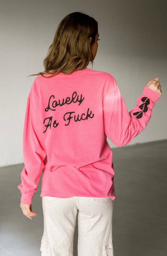 Lovely Electric Long Sleeve T Pink
