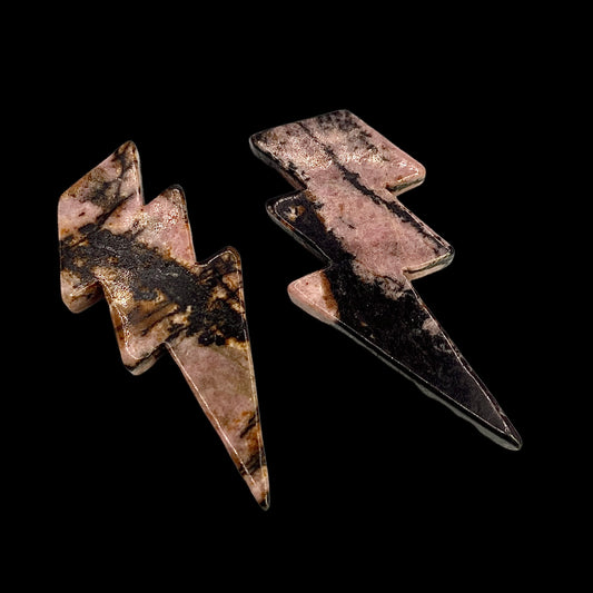 Rhodonite Lightening Bolts