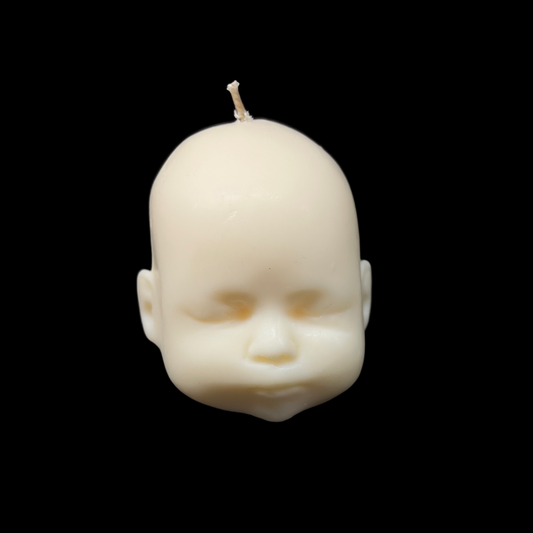 Ivory Doll Head Candle