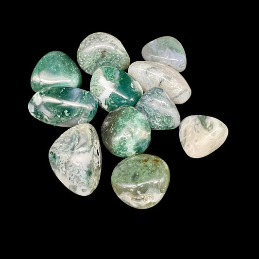 Moss Agate Tumbled Stone