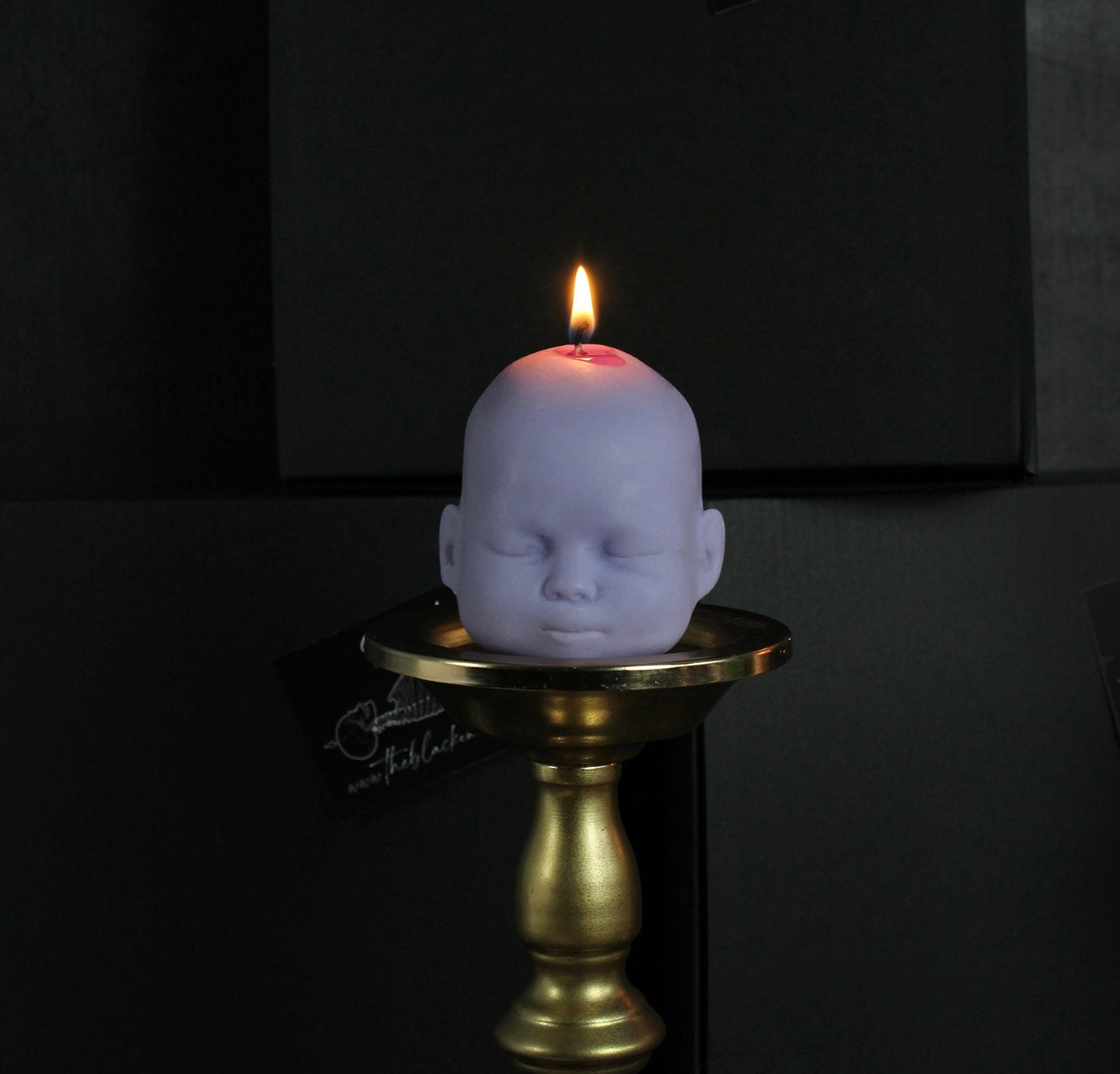 Lilac Doll Head Candle